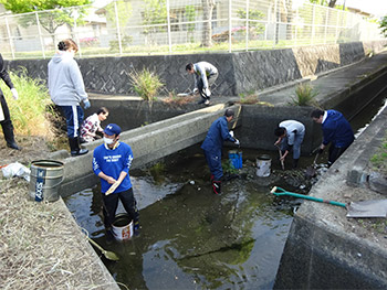 ROHM Shiga:Clean up the river activity